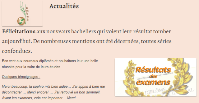 actus felicitations bacheliers 2016